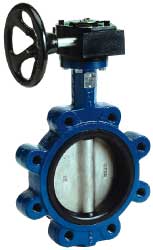 BFVL Lug Style Flanged Butterfly Valve Gear Operator landing