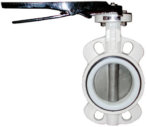 BFVW Wafer Butterfly Valve Standard Lever Lockout landing