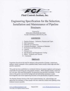 Fluid Control Institute Engineering Specs for Pipelines