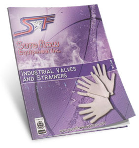 Sure Flow Industrial Valves and Strainers catalog cover 3D
