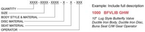 Butterfly Valve ordering information Sure Flow