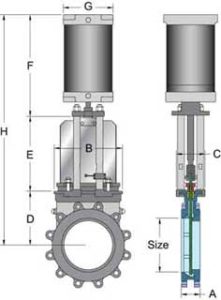pneumatic actuated knife gates