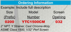 YTC1500 ordering info box