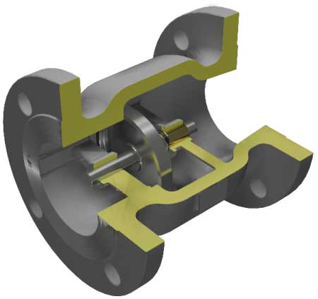 3D check valve cutaway Sure Flow