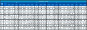 Tee type strainer dimensions