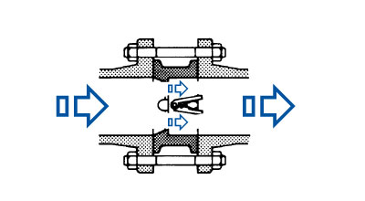 dual plate wafer check valve schematic