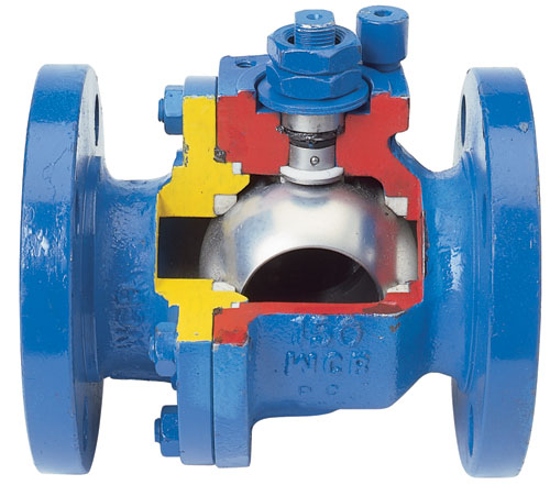 fire safe cutaway cast steel showing ball valve Sure Flow