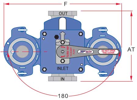 Sure Flow threaded model top view duplex strainer