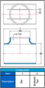 construction barred tees schematic