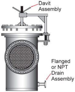 Sure Flow Strainer Davit Assembly option