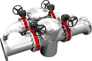 fabricated dual basket strainer 16 inch