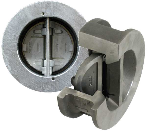 retainerless double door check valve