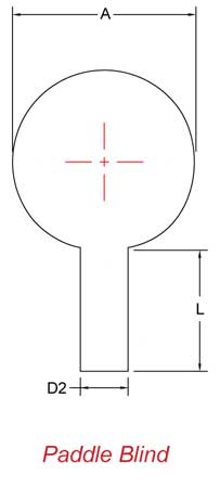 Paddle Blind schematic for Dimensions