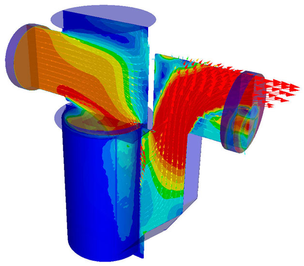 flow through strainer computational fluid dynamic model