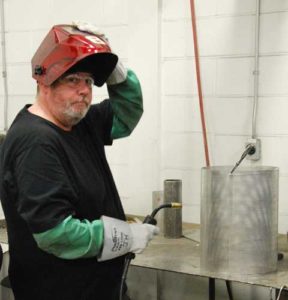 John Hamilton ready to weld