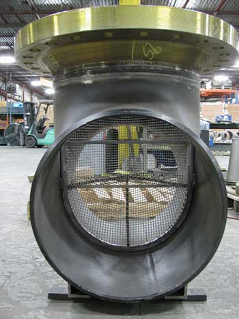 TW high pressure Tee Strainer inside view