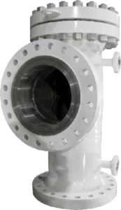 TWA Tee Strainer with offset inlet outlet