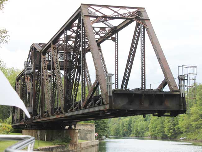 CN Rail Swing Bridge open