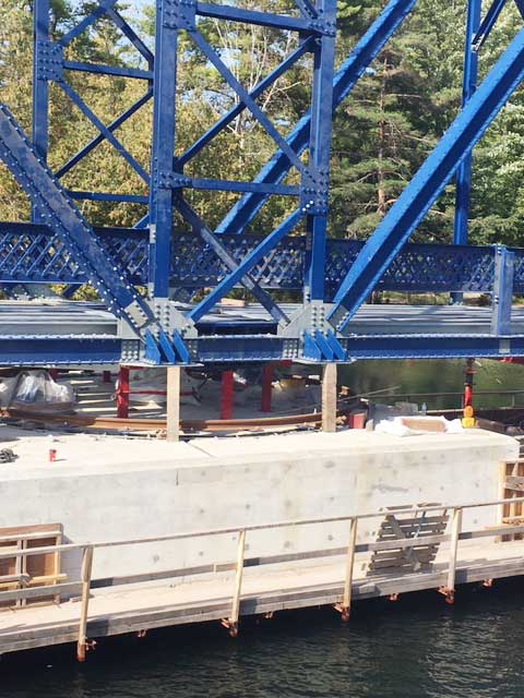 CN Railway Swing Bridge under construction