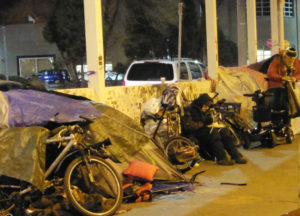 people living on the street