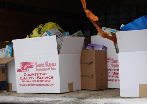 Sure Flow 2019 Food Drive contributions