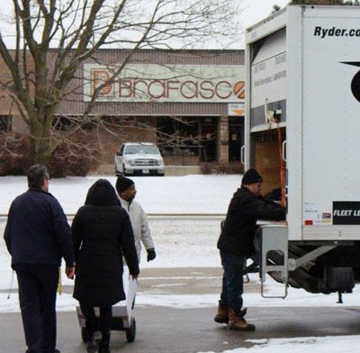 Sure Flow Food Drive 2019 loading the truck