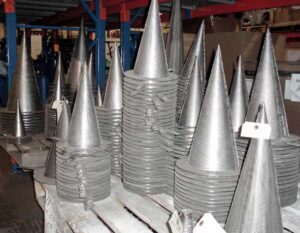 pallet full of Sure Flow cone strainers