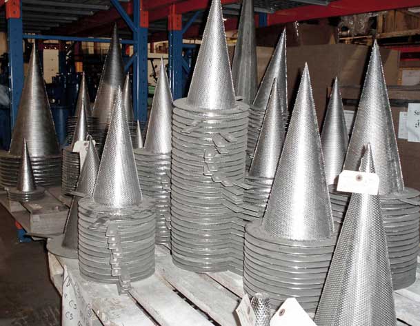 pallet full of Sure Flow cone strainers