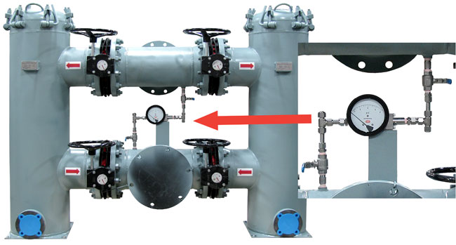 10 inch rubber lined DBH150 with differential pressure gauge