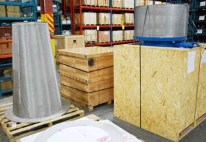 36 inch cone strainer and 24 inch foot valve ready for shipping