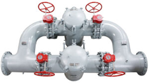 18 x 24 inch DBH Duplex Power Power Fabricated Dual Basket Strainer