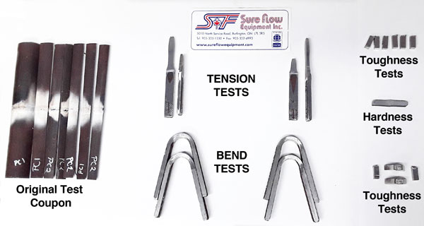 Sure Flow Welding Procedure Testing samples