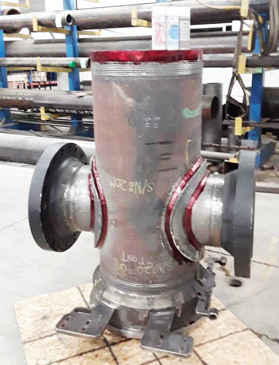 non-destructive examination liquid penetrant examination of fabricated pressure vessel