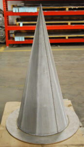 30 inch reverse flow cone strainers viewed from other side