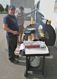 Sure Flow Equipment Fundraising BBQ outside