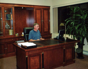 George King in his Sure Flow Equipment office
