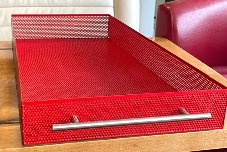fabricated screen drawer after painting